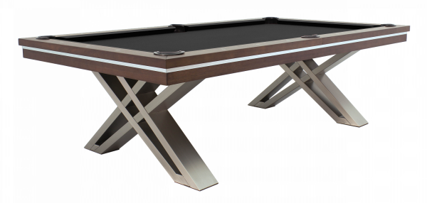 Бильярдный стол для пула RASSON "Pierce" 8 футов (коричневый) с плитой, со столешницей