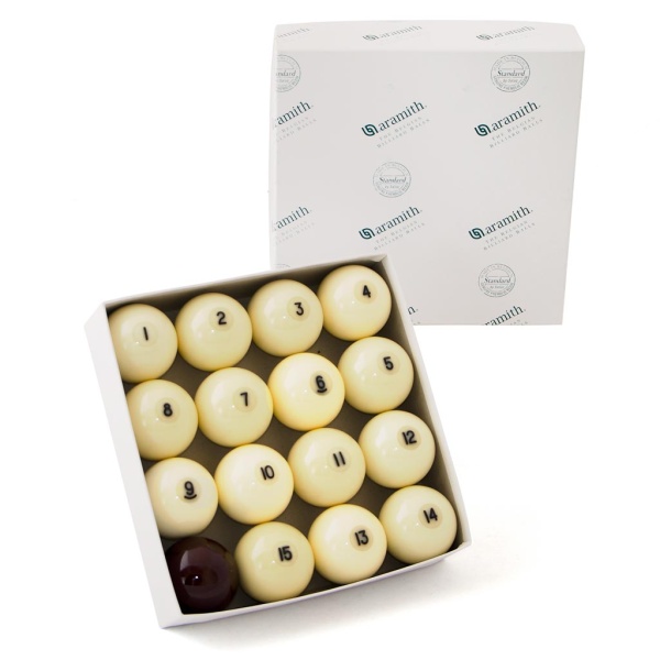 Комплект бильярдных шаров 68 мм "Aramith Standard", красный биток