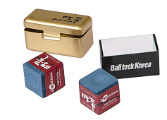 Мел «Ball teck PRØ II» (2 шт, в золотистой металлической коробке) синий