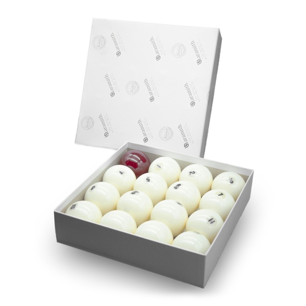 Комплект бильярдных шаров 68 мм "Aramith Standard", красный биток